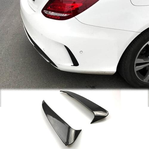Rear Bumper Surrounds The Air Outlet, Tail Wind Knife, Carbon Fiber Modified Exterior Car Sticker for Mercedes-Benz C-Class W205
