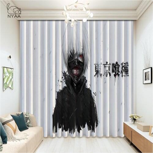 Nyaa Tokyo Ghoul Curtains Bathroom Cartoon Anime Curtains Comic Curtains Kitchen Curtains Room Home Curtain Micro Shading