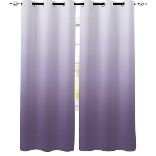 Purple Gradient Blackout Curtains For Bedroom Blinds Drapes Window Curtains For Living Room High Shading