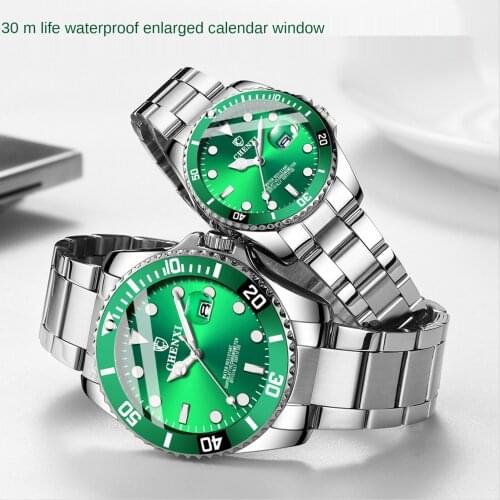Green female ghost watch men not mechanical watch dawn lovers watch waterproof fashion luminous mens watch