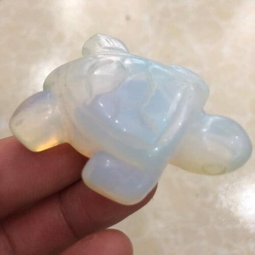 1pcs Delicate natural turtle opal sculpture for healing