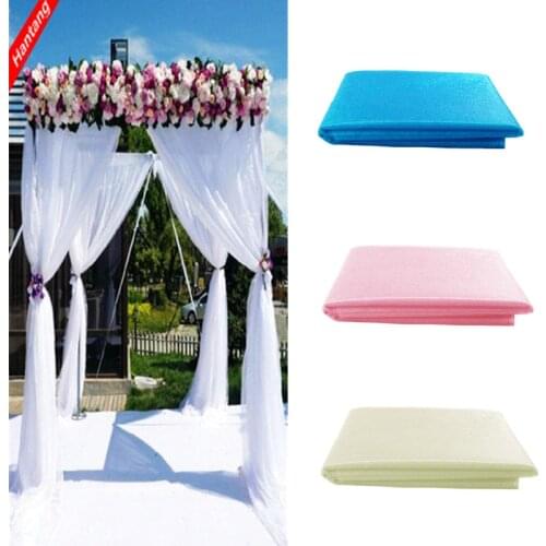 5M High-density Organza Wedding Background Veils Wedding Chair Back Gauze Check-in Table Layout Arch Yarn Decoration 5zSH015