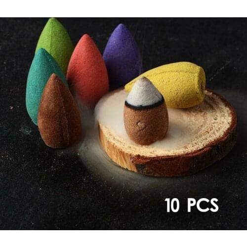 Incense Or Burner 10 Pcs Incense Cones for Backflow Incense Tower Accessories Colorful Incense Cones Home Decor