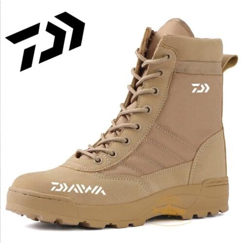 Daiwa Fishing Shoes Men Anti-skid Climbing Boots Outdoor Hiking Athletic Breathable Shoes Waterproof Daiwa Fishing Shoes 36-46