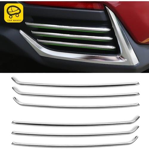 CarManGo For Lexus NX 200 300h 2018-2020 Car Accessory Rear Exhaust Pipe Trim Frame Cover Sticker Exterior Chrome Sill Moulding