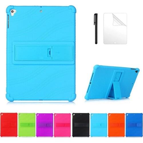 For Apple iPad Air 3 2019 Stand Cover Protective Case For iPad Pro 10.5 2015 2017 10.5 Inch Soft Silicone Tablet Case + FilmPen
