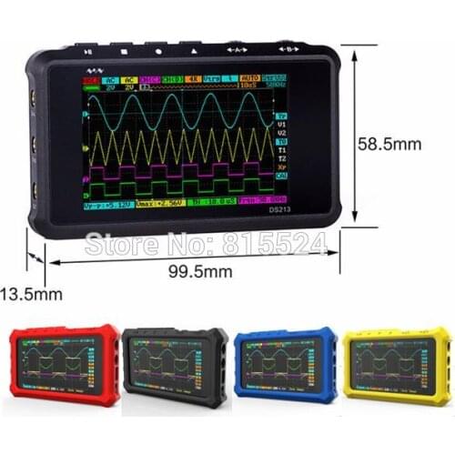 DSO213 DS213 Digital Handheld Oscilloscope ARM Cortex Quad 4 Channels 100MHz Mini Nano 8M Flash Metal Cover Update from DSO203