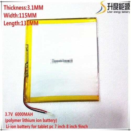 3.7V 31115131 battery dual core,gemei G6T,VI40 dual core,A11 Quad-Core,tablet pc battery 6000MAH SGR241
