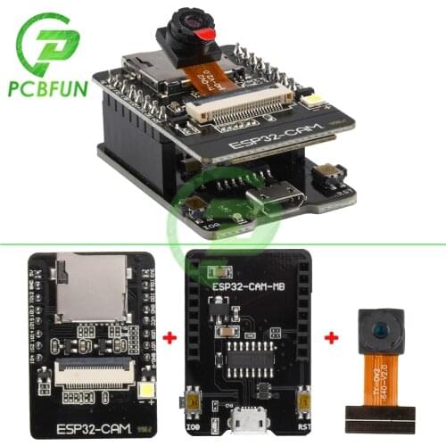 ESP32-CAM-MB WIFI ESP32 CAM Bluetooth Development Board with OV2640 Camera MICRO USB to Serial Port CH340G 4.75V-5.25V Nodemcu