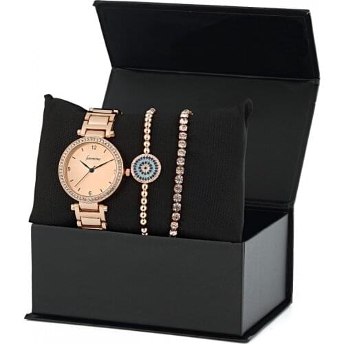 Forentina Bayan Rose Saat Nazar Boncuk Bileklik Kombin PS1347