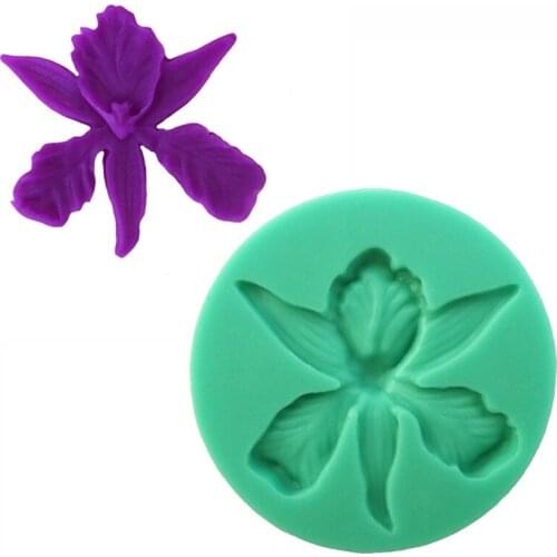 Orchid Shapes Silicone Cake Chocolate Candy Jello Fondant Cake Decorating Mold Tools