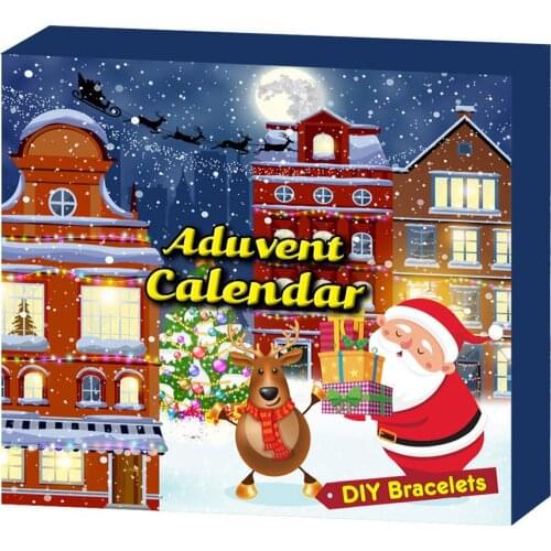 Christmas Advent Calendar For Kids Fashion Jewelry Advent Calendars DIY Charm Bracelets Necklace Christmas Children Gift Box