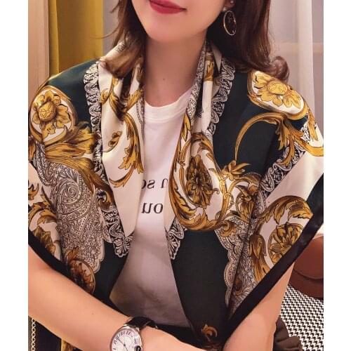 Oil painting print scarf shawl shawl Fashion floral landscape design long soft scarf ladies summer lengthened beach shawl winter