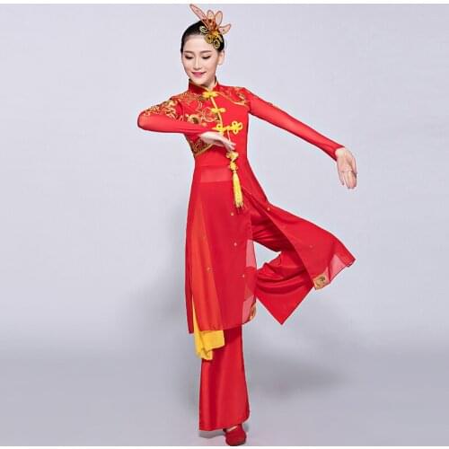 Chinese costume hanfu yangko costume female adult hmong ethnic style dance costume for woman