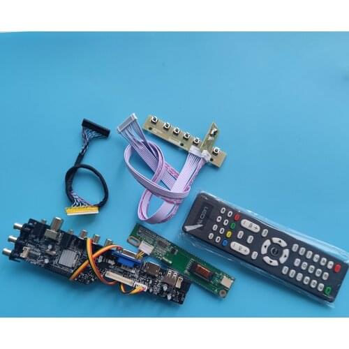 Kit For B154EW02 v.7 1280X800 Panel Controller board remote TV VGA USB AV Digital HDMI 30pin DVB-C DVB-T 1 CCFL LCD 15.4"