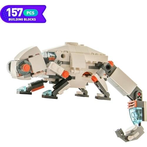 MOC Chameleon Dinosaur Lizard Block Cartoon Anime Figures Creator Toy Dinosaurs Animal Bricks Education Toys for Children