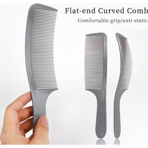 Hair Clipper Cutting Comb Salon Hair Cutting Comb Flat Hair Comb Barbershop Barber Tools Professional Curved Shaving Comb
