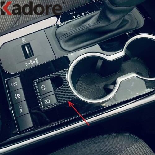 For Toyota Highlander Hybrid 2021 2022 ABS Matte Handbrake Panel Cover Trim Hand Brake Auto Hold Frame Trims Car Styling LHD