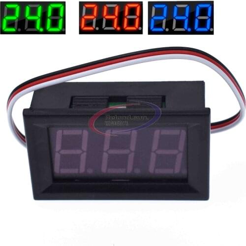 Mini Voltmeter Tester Digital Voltage Meter Volt Test Battery DC 0-30V 3 Wires for Auto Car LED Display Gauge Red Green Blue DIY