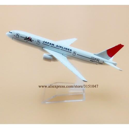 16cm Air JAL JAPAN Airlines Boeing 777 B777 Plane Model Alloy Metal Diecast Model Airplane Aircraft Airways Kids Gift