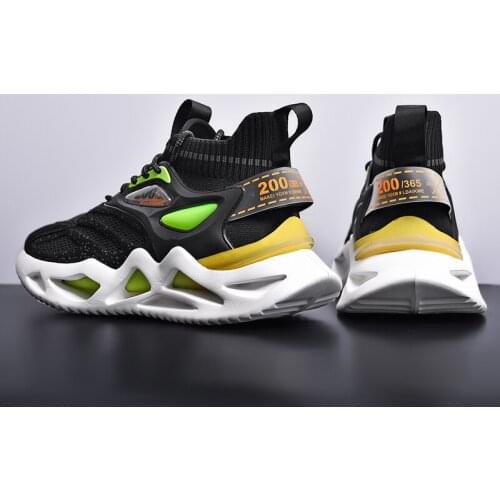 Mens Blade Shoes Mesh Sock Shoes Light Running Shoe Fashion Shock Absorbing Sport Shoe Reflective Casual Shoes Platform Sneaker