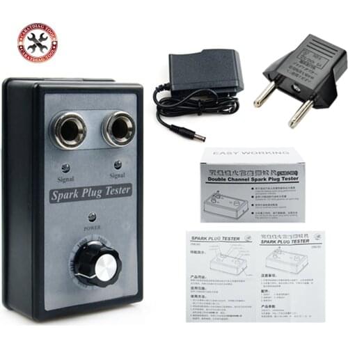 2019 Newest Dual Hole Car Spark Plug Tester Ignition Plug Analyzer Diagnostic Tool Car Spark Plug Tester Detector Free Shipping