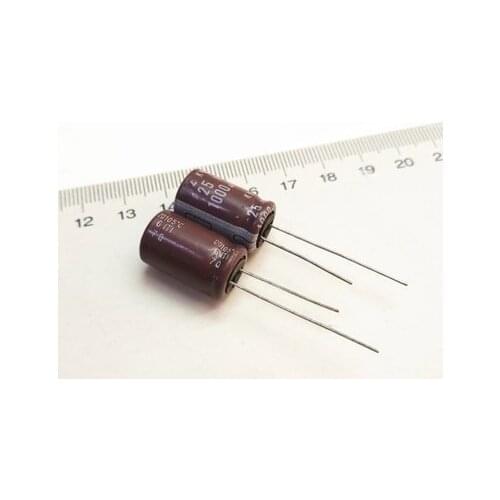 Original 25V 1000UF 10*20mm aluminum electrolytic capacitors Capacitor 1000uf 25v 105C