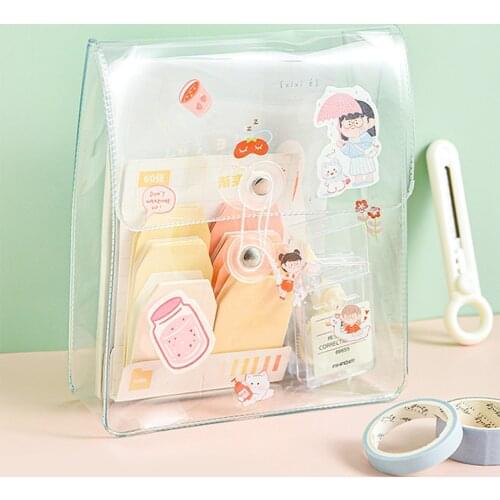 INS Transparent Big Pencil Case PVC School Supplies Pencil Bag Stationery Gift School Large Capacity Pencil Box Cosmetics Bag