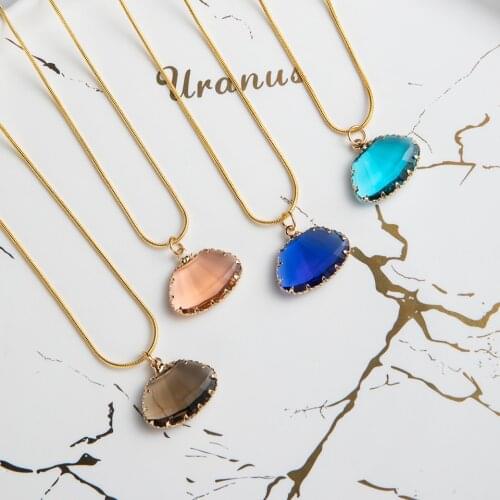 Romantic Sweet Lovely Clear Stone Pendant Necklace For Women Female Girls Wedding Jewelry Accessories Christmas Gifts Neck Charm
