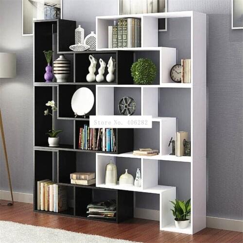 8859 Display Cabinet Multi-Color Living Room Wine Cabinet Modern Bedroom Book Rack Children Landing Wooden Bookshelf Bookcase