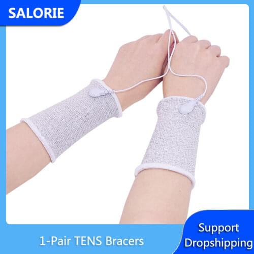 Therapy Bracers Conductive Wrist Electrode Massage Wristband for Digital Therapy Machine Ems TENS Unit Body Massager Health Care