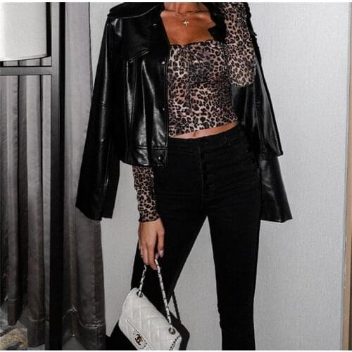 TRAF Leopard Blouses