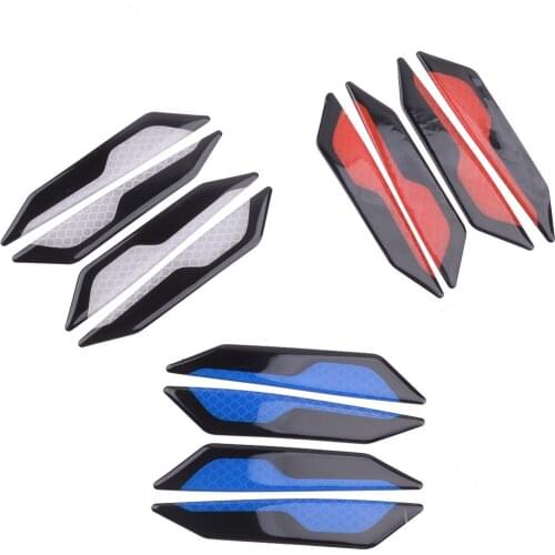 Universal 4pcs/Set Safety Reflective Tape Car Door Edge Guard Sticker Decal Open Warning Mark Red/White/Blue