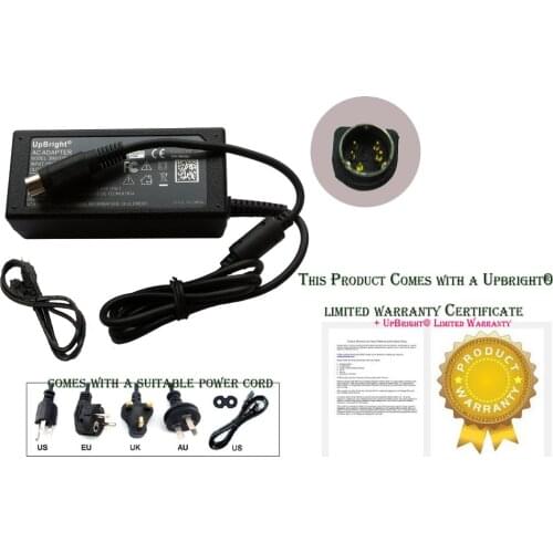 UpBright NEW Mini 5-Pin DIN AC / DC Adapter For Model: DA-30C01 AcBel Ac Bel AD6008 RS-E02AB RSE02AB WD Western Digital 12V / 5V