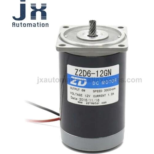 ZD 6W Brush DC Motor Z2D6-12GN-18S / Z2D6-24GN-18S-2GN12.5K For Electronic Equipment