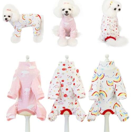 Winter Warm Dog Clothes Pajamas Small And Medium-sized Dog Clothing Jumpsuit Full Cover Belly Clothes