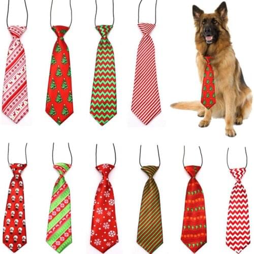1PC Pet Necktie Christmas Pet Ties Bow Ties Handmade Adjustable Pet Dog Ties Festival Ties Dog Nursing Accessories Supplies