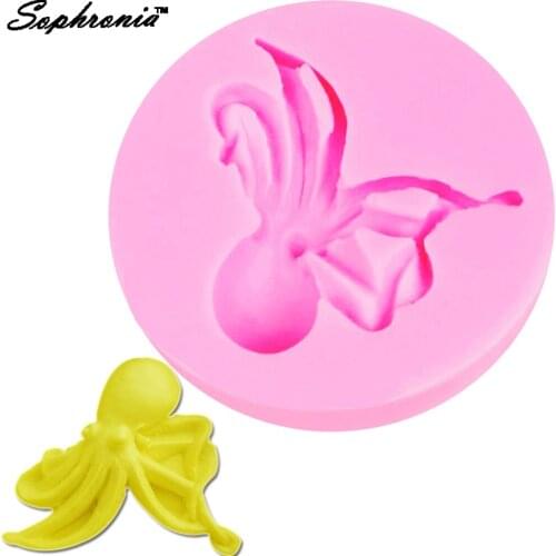 10PCS/SET Octopus Silicone Mold Fondant Cake Decorating Tools Chocolate Candy Molds Kitchen Baking Tools M553,7.9*7.9*1.6cm
