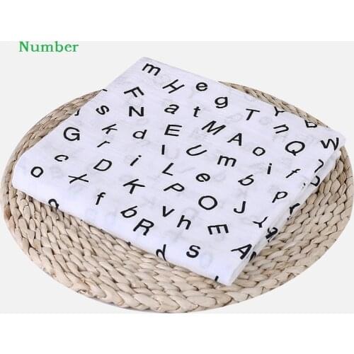 120*120cm Baby Muslin Swaddle Blanket Multi-use Organic Cotton Blanket Infant Parisarc Cactus Icecream XO Crosses Pattern Wrap