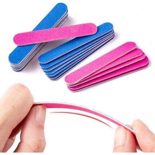 20pcs/lot Sanding Salon Nail File Nail Art Buffer Glitter Tools Sandpaper Washable Files Professionl Polishing Nale Women Beauty