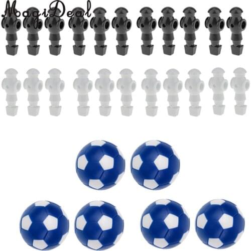 MagiDeal 22 Pieces 5/8' Foosball Man Table Soccer Player with 6 Pieces 36mm Foosball Balls - High Quality and Durable