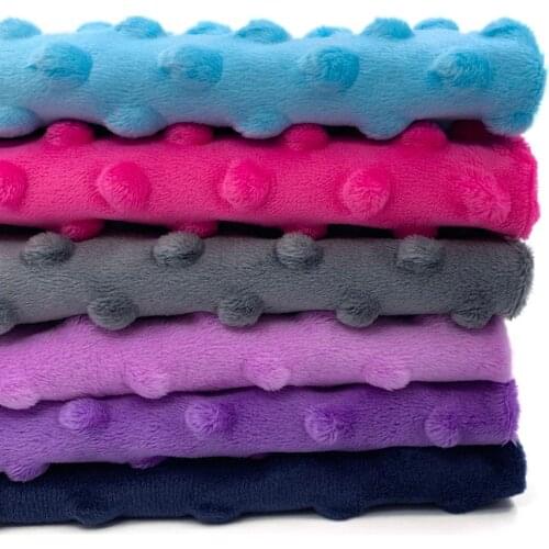 6 Pieces/Lot High Quality Wholesale Soft Polyester Minky Plush Fabric 45x45cm Eco-friendly Super Soft Baby Blanket Fabric