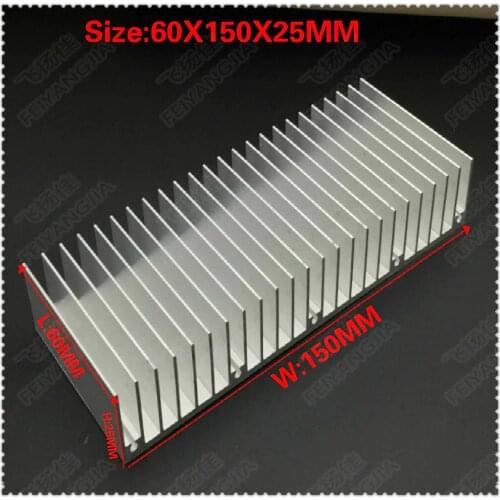 1PCS 60X150X25MM radiator Aluminum heatsink Extruded heat sink for LED Electronic heat dissipation cooling coole