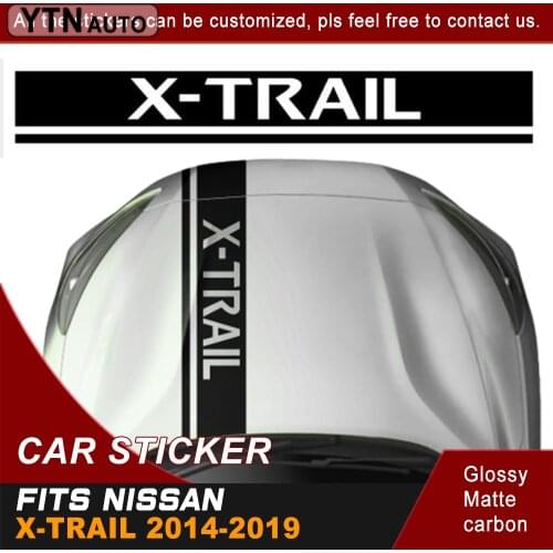 Car Stickers For Nissan X-trail 2014-2020 1 Piece Cool Hood Bonnet Gradient Side Stripe Graphic Vinyl Sticker And Car Decals
