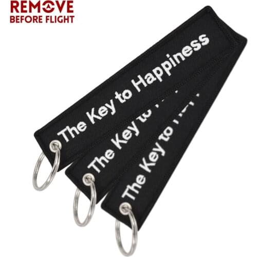 Fashion Chaveiro The Key to Happiness Key Tag Chain Bijoux Keychain for Motorcycles Gifts Key Fobs Key Ring Chaveiro 3 PCS/LOT
