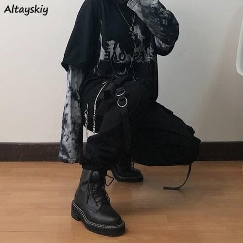 Cargo Pants Women Chic Unisex Harajuku Oversize Basic Teens Streetwear Couples All-match Summer Leisure Fashion Girls Trousers