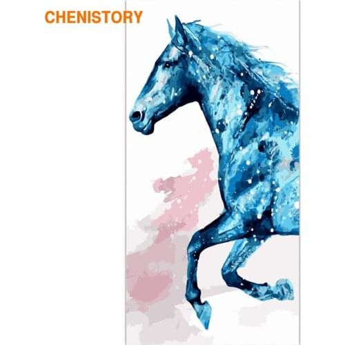 CHENISTORY Frame Horse DIY Painting By Numbers Large Size Acrylic Paint By Number Wall Art Canvas Painting Home Decors 60x120cm