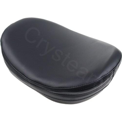 Black Motorcycle Motorbike Rear Passenger Sissy Bar Backrest Cushion Pad Universal For Honda Yamaha Suzuki Kawasaki Harley KTM