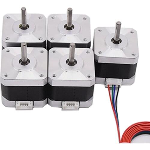 5PCS Nema17 Stepper Motor 42 Motor Nema 17 Motor 42BYGH 1.5A with HX2.54 (17HS4401) Motor 4-lead for 3D Printer