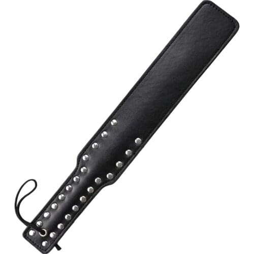 BDSM Flogged PU Leather Whip Restraint Fetish Leather Poundle Spanking Paddle